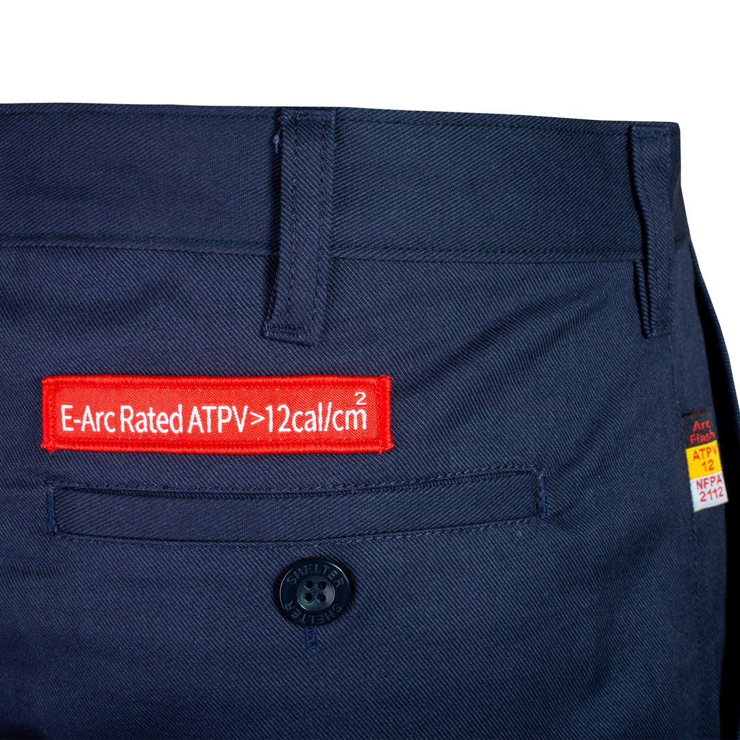 Shelter Jaguar FR Pants with CAT 2, 88/12 Cotton-Nylon, NFPA & ASTM Certified Workwear - 12 CAL, Navy