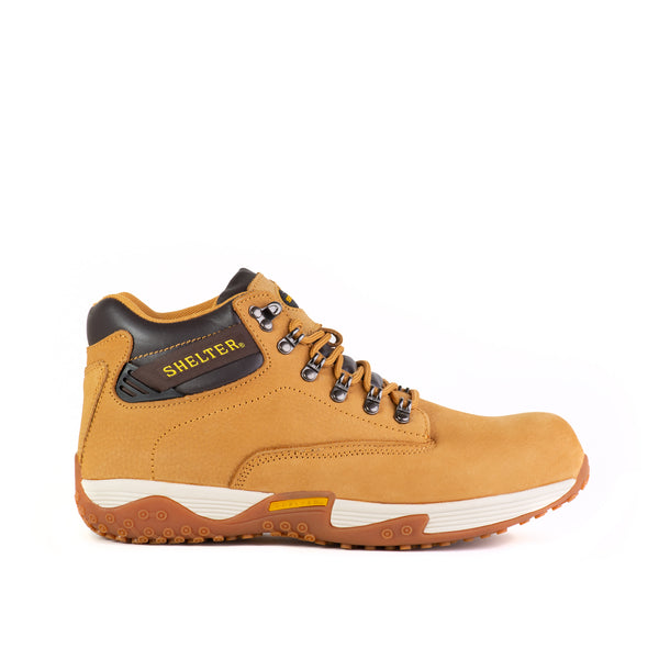 Shelter SH917 Industrial Safety Shoes for Men with Composite Toe, Durable Nubuck Upper, Slip-Resistant Sole & Breathable Lining