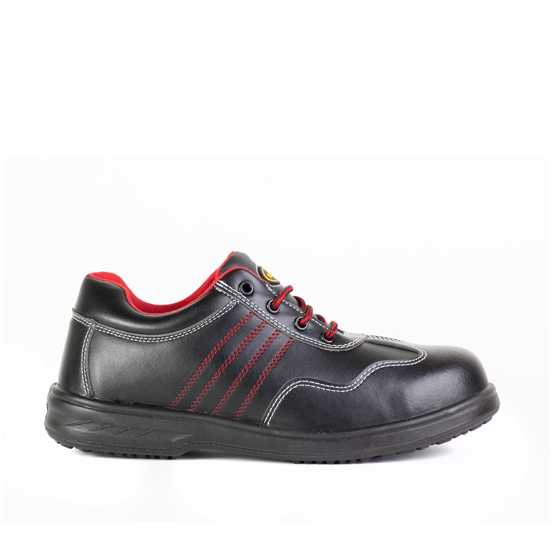 Shelter SH805L Women’s Industrial Safety Shoes Steel Toe, Anti-Slip, Breathable Lining - Black