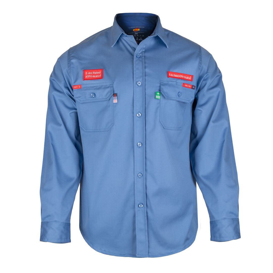 Shelter Leopard 600 8 CAL ATPV FR Shirt with 100% Cotton and CAT 2, NFPA 70E & ASTM Certified Workwear