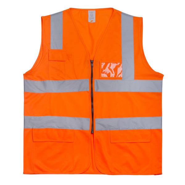 Shelter SH-V1100 High Visibility Safety Vest Reflective Tape, EN471 Class 2 Compliant, Workwear for Construction & Road Safety
