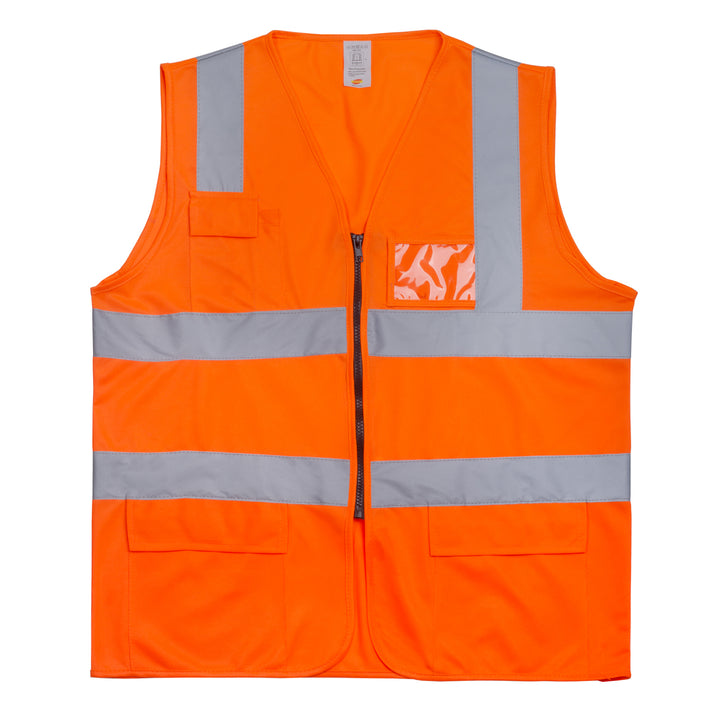 Shelter SH-V1100 High Visibility Safety Vest Reflective Tape, EN471 Class 2 Compliant, Workwear for Construction & Road Safety