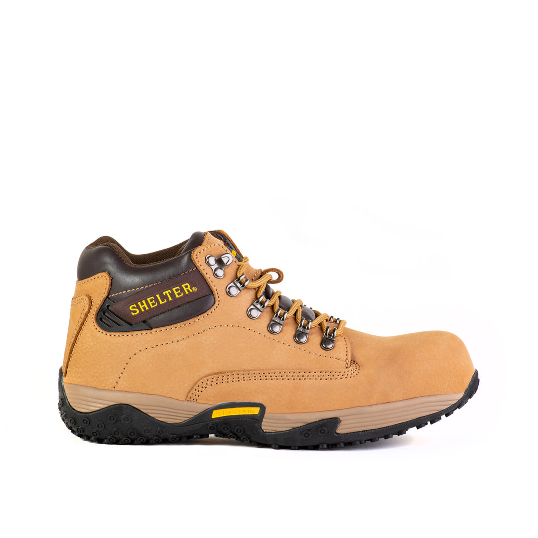 Shelter SH917 Industrial Safety Shoes for Men with Composite Toe, Durable Nubuck Upper, Slip-Resistant Sole & Breathable Lining