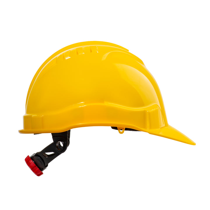 Shelter SH-F0100 Industrial Safety Helmet HDPE Protective Hard Hat Non-Vented with Adjustable Chin Strap for Construction Sites, Industrial Work, Engineering Projects, and Outdoor Work