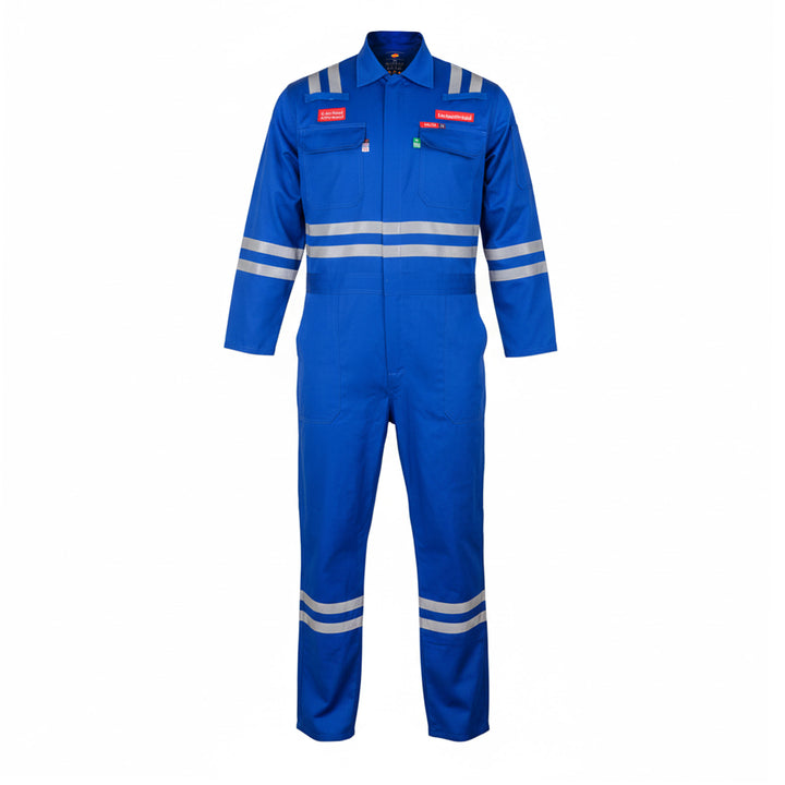 Shelter Leopard 600 FR 8 CAL ATPV Coverall with CAT 2, 100% Cotton, 1” Reflective Tape, NFPA & ASTM Certified
