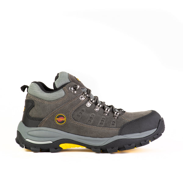 Shelter SH302 Industrial Safety Shoes for Men Durable Steel Toe Work Shoes with Cow Split Leather, Breathable Mesh Lining & Slip-Resistant Sole