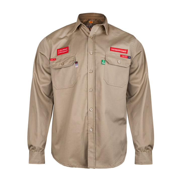 Shelter Leopard 600 8 CAL ATPV FR Shirt with 100% Cotton and CAT 2, NFPA 70E & ASTM Certified Workwear