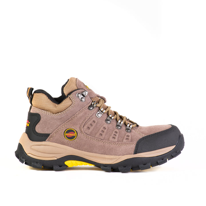 Shelter SH302 Industrial Safety Shoes for Men Durable Steel Toe Work Shoes with Cow Split Leather, Breathable Mesh Lining & Slip-Resistant Sole