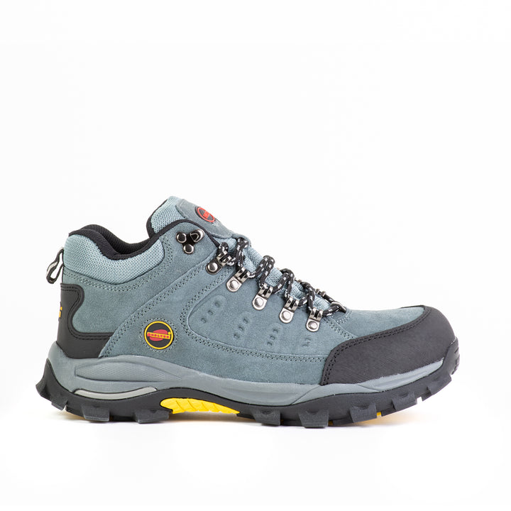 Shelter SH302 Industrial Safety Shoes for Men Durable Steel Toe Work Shoes with Cow Split Leather, Breathable Mesh Lining & Slip-Resistant Sole