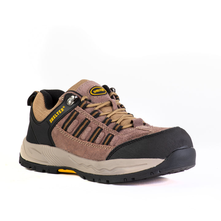 Shelter SH-300 Industrial Safety Shoes for Men Durable Steel Toe Work Shoes with Breathable Mesh Upper, Slip-Resistant Sole & Shock Absorption