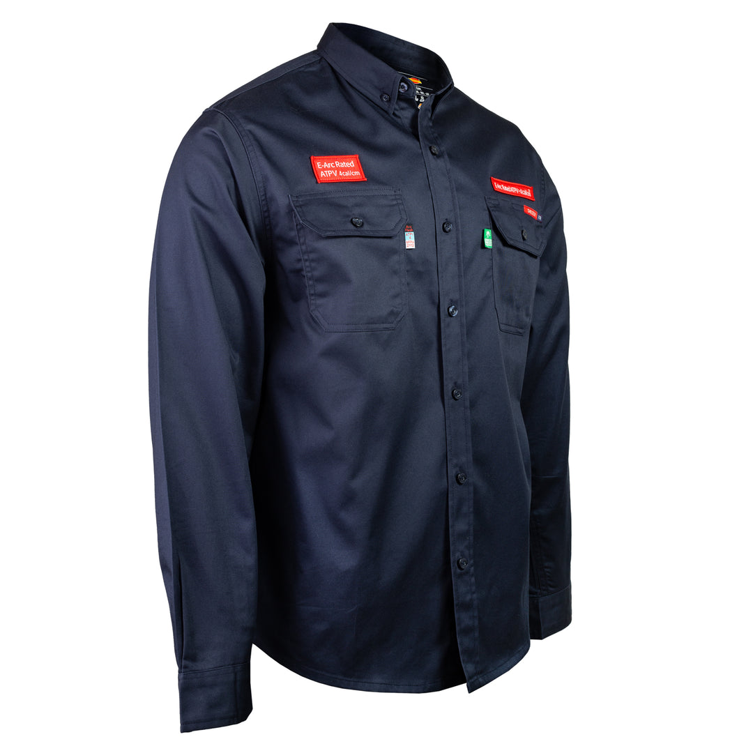 Shelter Panda 201 FR 4 CAL/cm² Arc Flash Protection Shirt 99% Cotton, 1% Antistatic, NFPA 2112, ASTM F1959