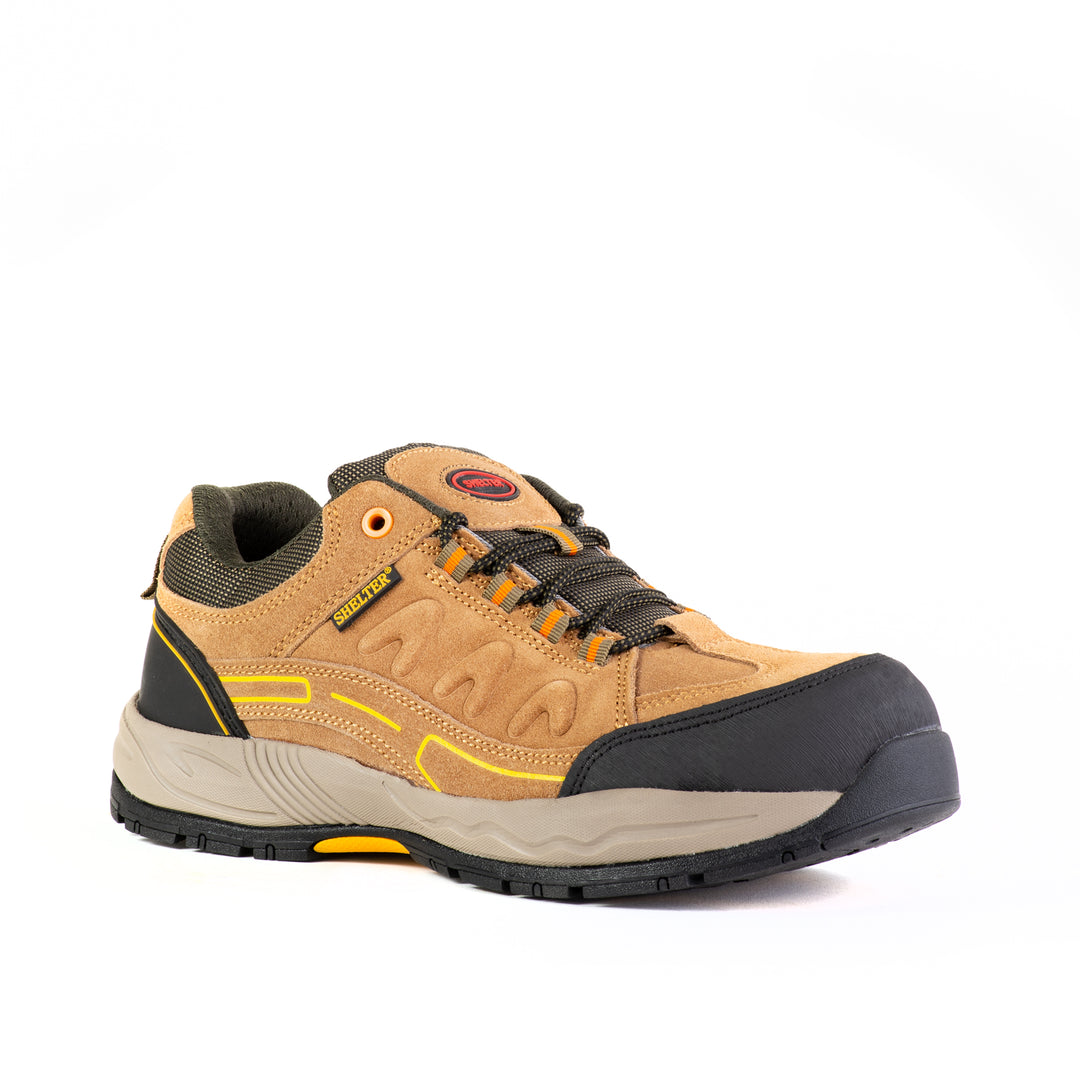 Shelter SH305 Safety Shoes Durable Cow Split Leather Upper with Steel Toe Cap for Maximum Protection