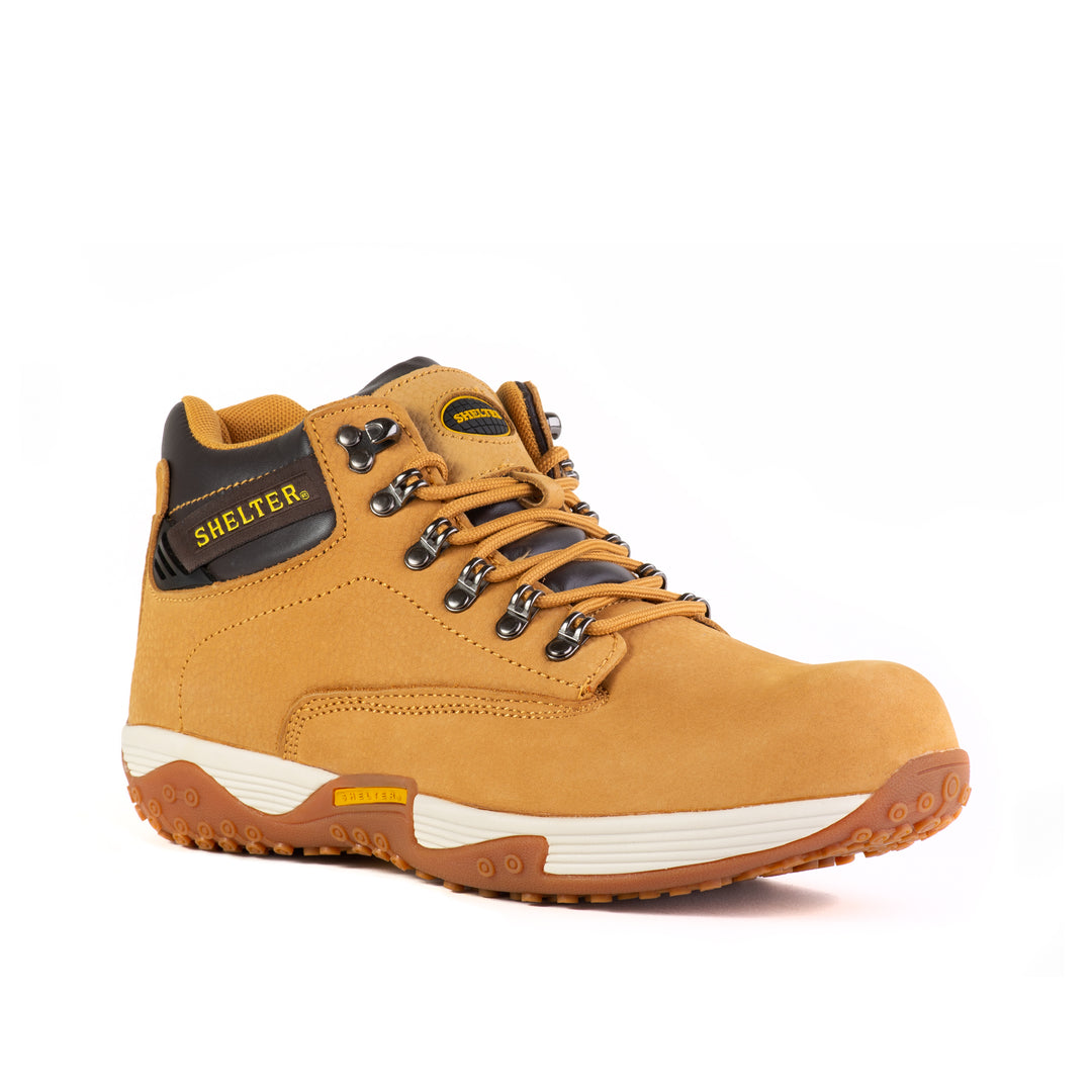 Shelter SH917 Industrial Safety Shoes for Men with Composite Toe, Durable Nubuck Upper, Slip-Resistant Sole & Breathable Lining