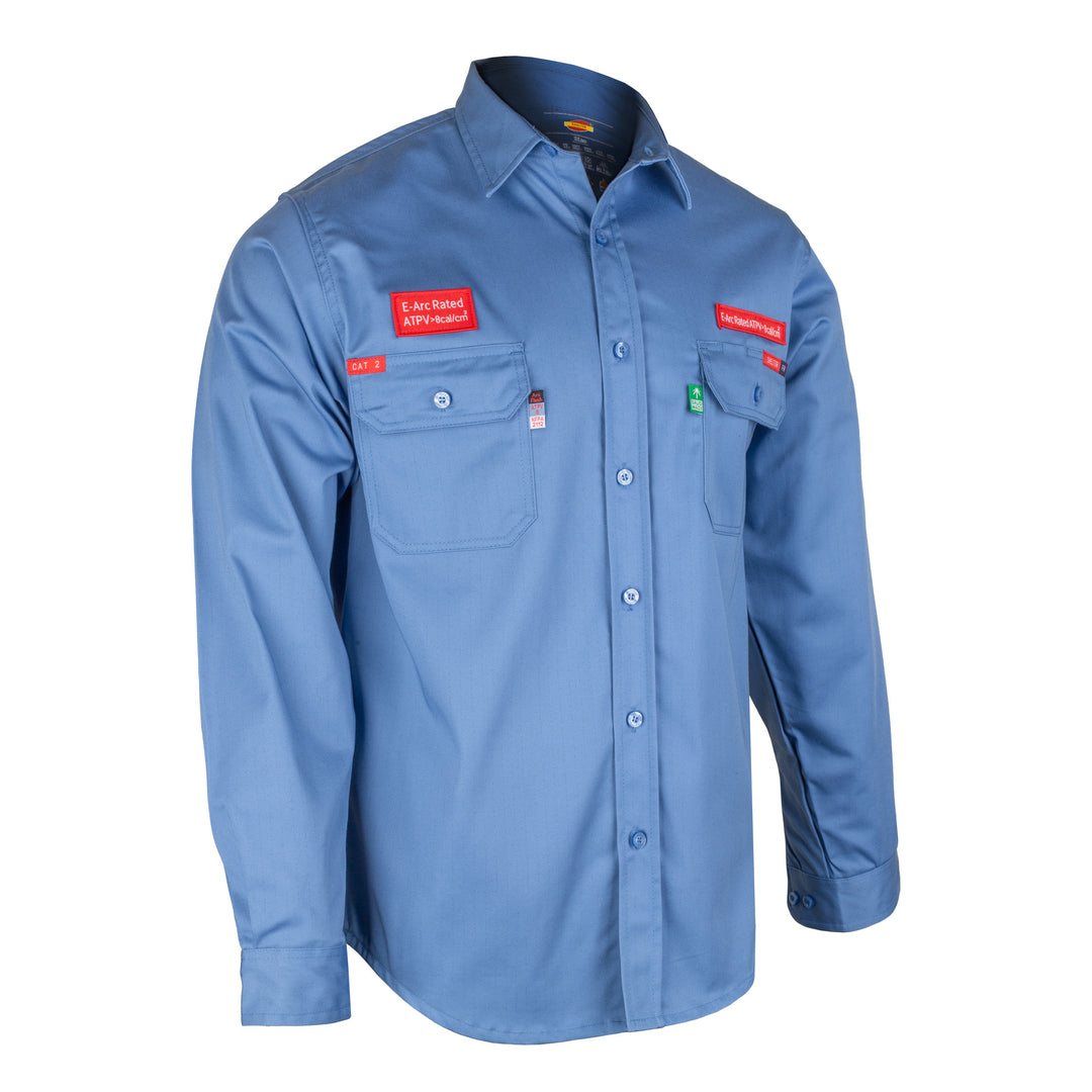 Shelter Leopard 600 8 CAL ATPV FR Shirt with 100% Cotton and CAT 2, NFPA 70E & ASTM Certified Workwear