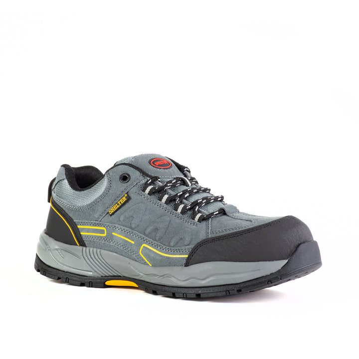 Shelter SH305 Safety Shoes Durable Cow Split Leather Upper with Steel Toe Cap for Maximum Protection