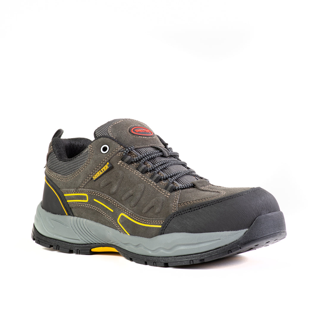 Shelter SH305 Safety Shoes Durable Cow Split Leather Upper with Steel Toe Cap for Maximum Protection