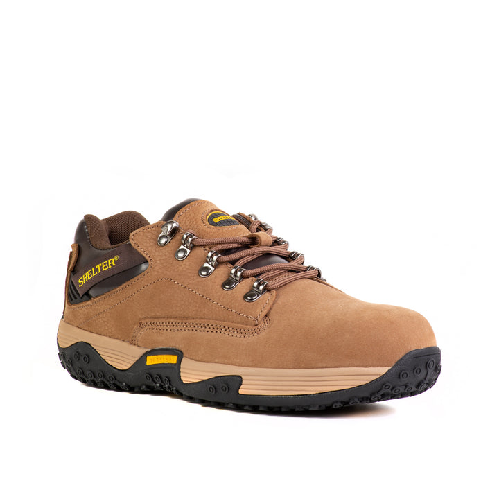 Shelter SH916 Industrial Safety Shoes for Men Durable Composite Toe Work Shoes with Nubuck Upper, Breathable Mesh Lining & Slip-Resistant Sole