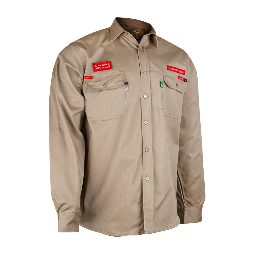Shelter Leopard 600 8 CAL ATPV FR Shirt with 100% Cotton and CAT 2, NFPA 70E & ASTM Certified Workwear
