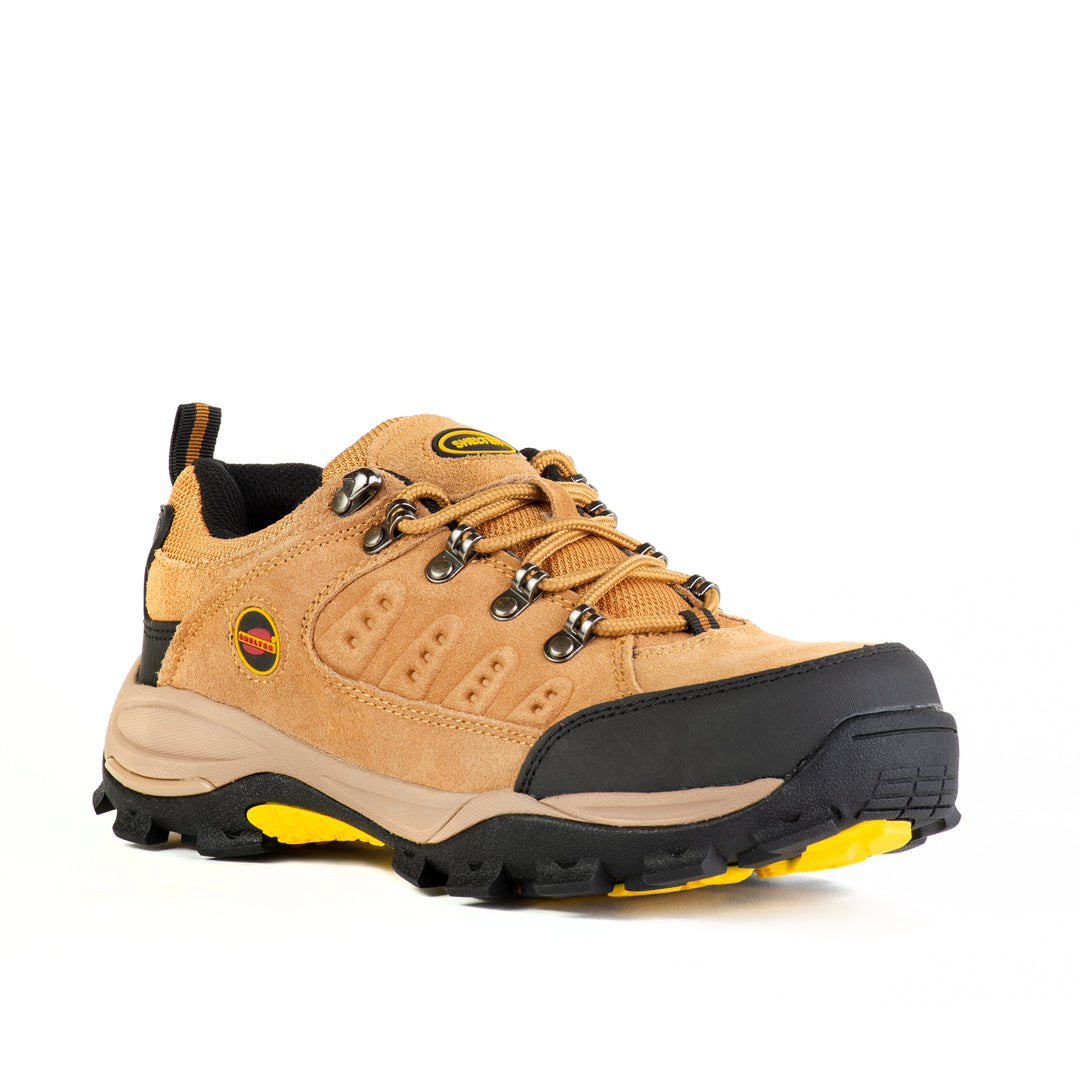 Shelter SH303 Industrial Safety Shoes for Men Steel Toe Work Shoes with Cow Split Leather, Breathable Mesh Lining & Slip-Resistant Sole