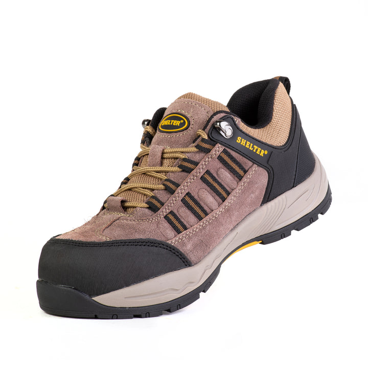 Shelter SH-300 Industrial Safety Shoes for Men Durable Steel Toe Work Shoes with Breathable Mesh Upper, Slip-Resistant Sole & Shock Absorption