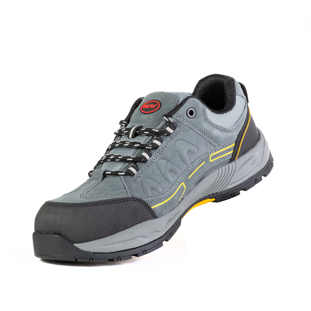 Shelter SH305 Safety Shoes Durable Cow Split Leather Upper with Steel Toe Cap for Maximum Protection