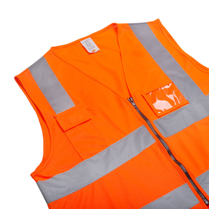 Shelter SH-V1100 High Visibility Safety Vest Reflective Tape, EN471 Class 2 Compliant, Workwear for Construction & Road Safety