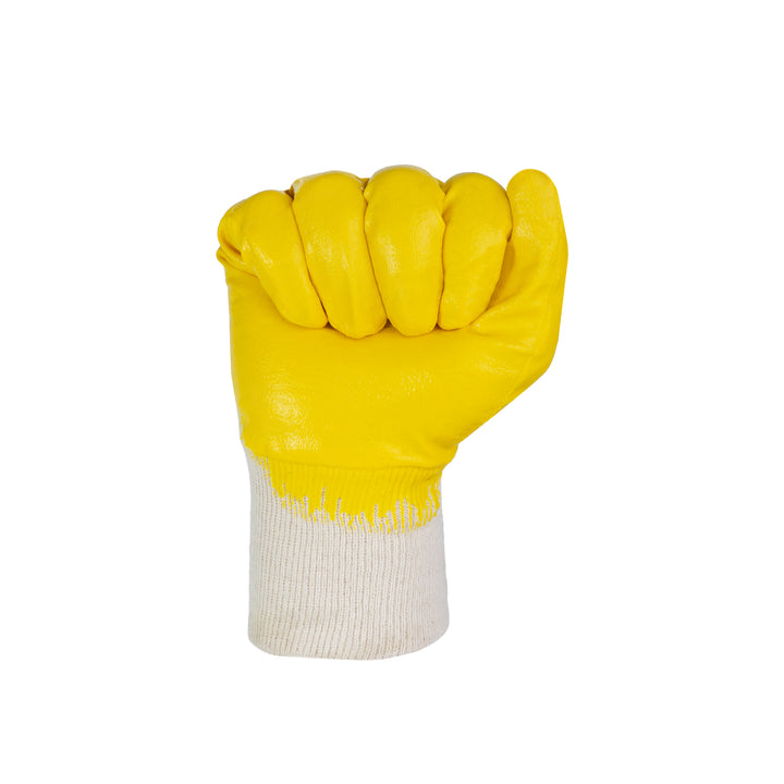 Shelter Solid HG5525 Interlock Cotton Knitted Wrist Gloves - Yellow