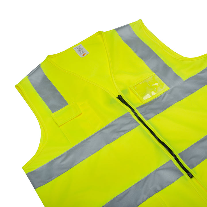 Shelter SH-V1100 High Visibility Safety Vest Reflective Tape, EN471 Class 2 Compliant, Workwear for Construction & Road Safety