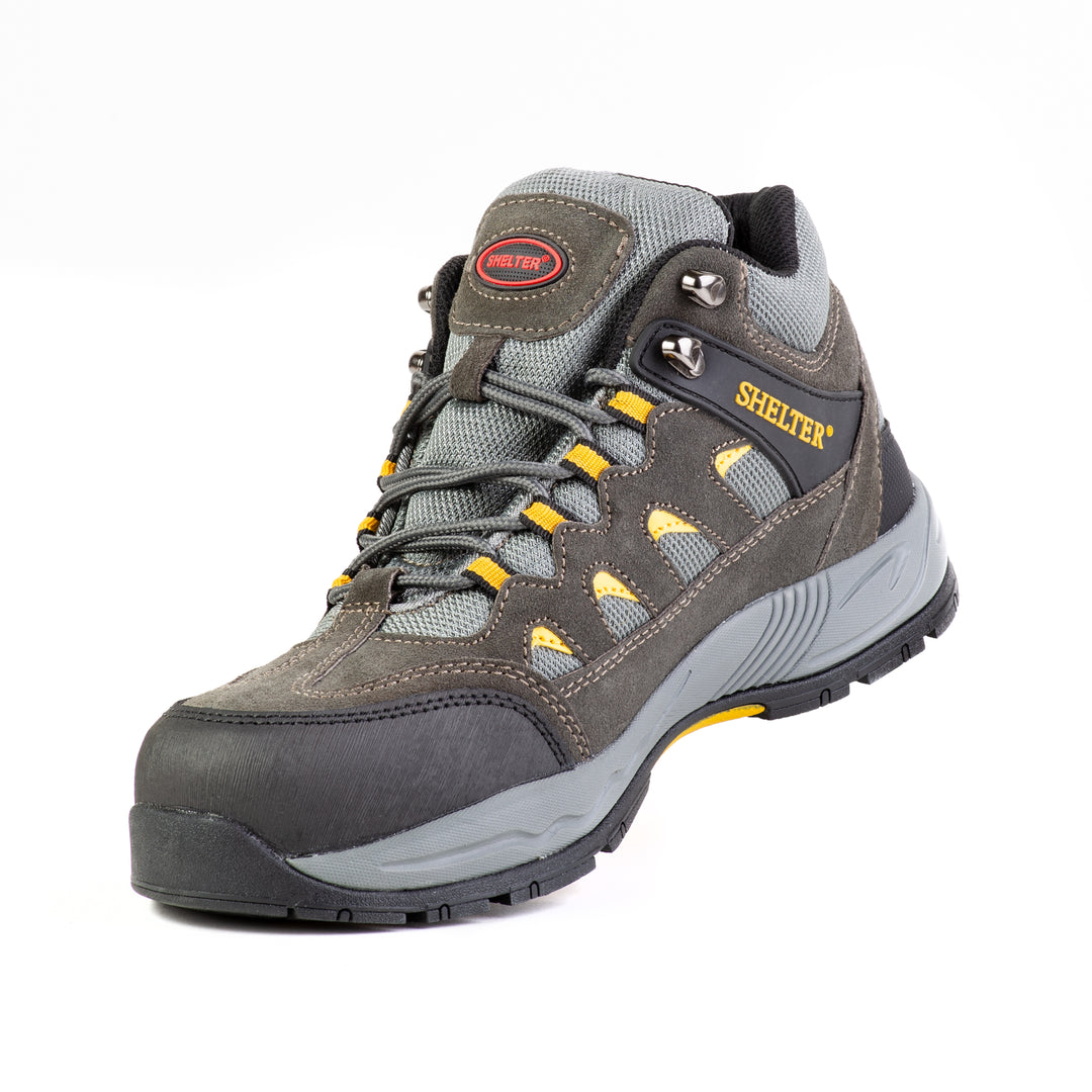 Shelter SH307 Industrial Safety Shoes with Steel Toe and Cow Split Leather