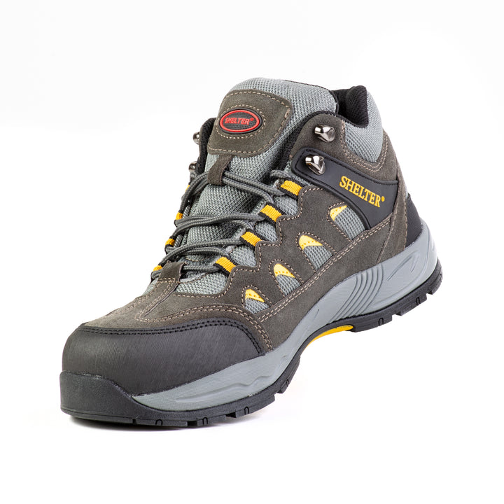 Shelter SH307 Industrial Safety Shoes with Steel Toe and Cow Split Leather