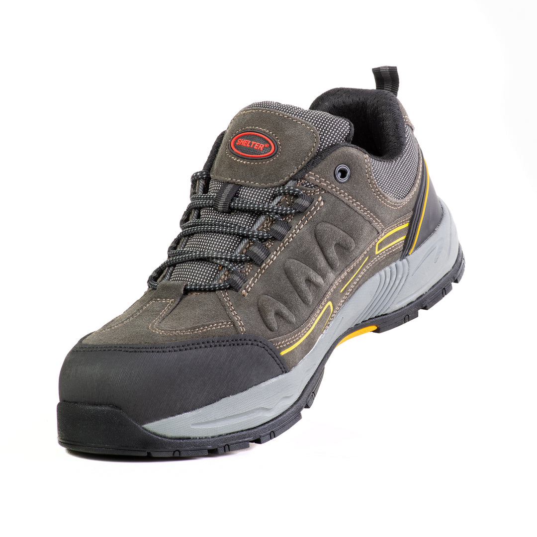 Shelter SH305 Safety Shoes Durable Cow Split Leather Upper with Steel Toe Cap for Maximum Protection