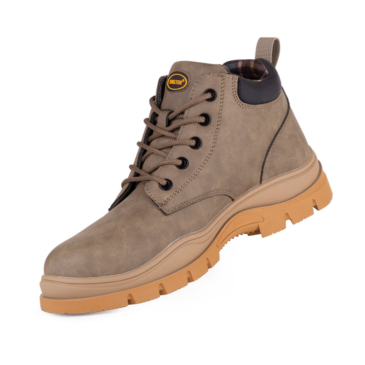 SHELTER SH-690 Industrial Safety Shoes with Flyknit Upper, Rubber Sole, Composite Toe Cap, Durable Mesh Lining