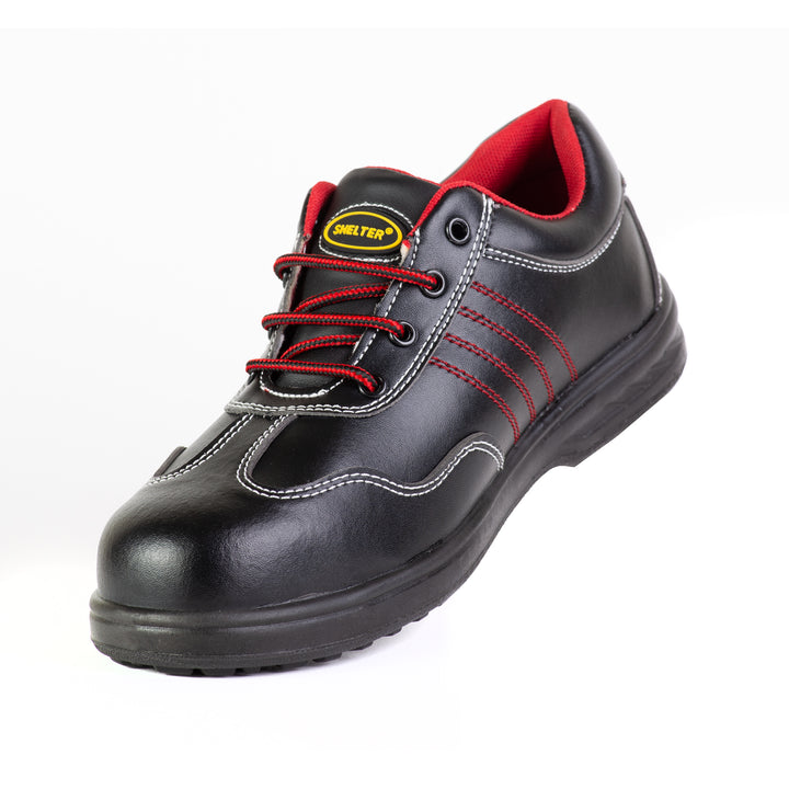 Shelter SH805L Women’s Industrial Safety Shoes Steel Toe, Anti-Slip, Breathable Lining - Black