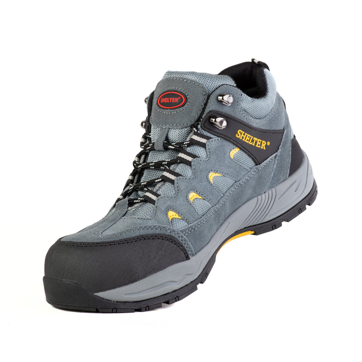 Shelter SH307 Industrial Safety Shoes with Steel Toe and Cow Split Leather