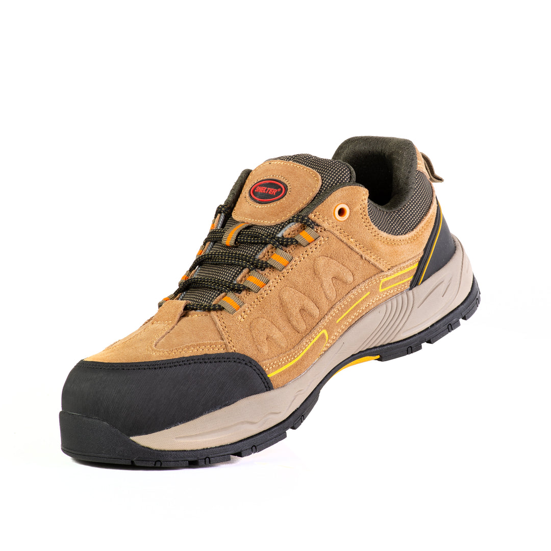 Shelter SH305 Safety Shoes Durable Cow Split Leather Upper with Steel Toe Cap for Maximum Protection
