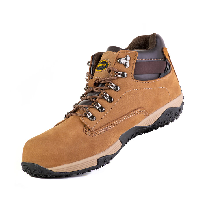 Shelter SH917 Industrial Safety Shoes for Men with Composite Toe, Durable Nubuck Upper, Slip-Resistant Sole & Breathable Lining