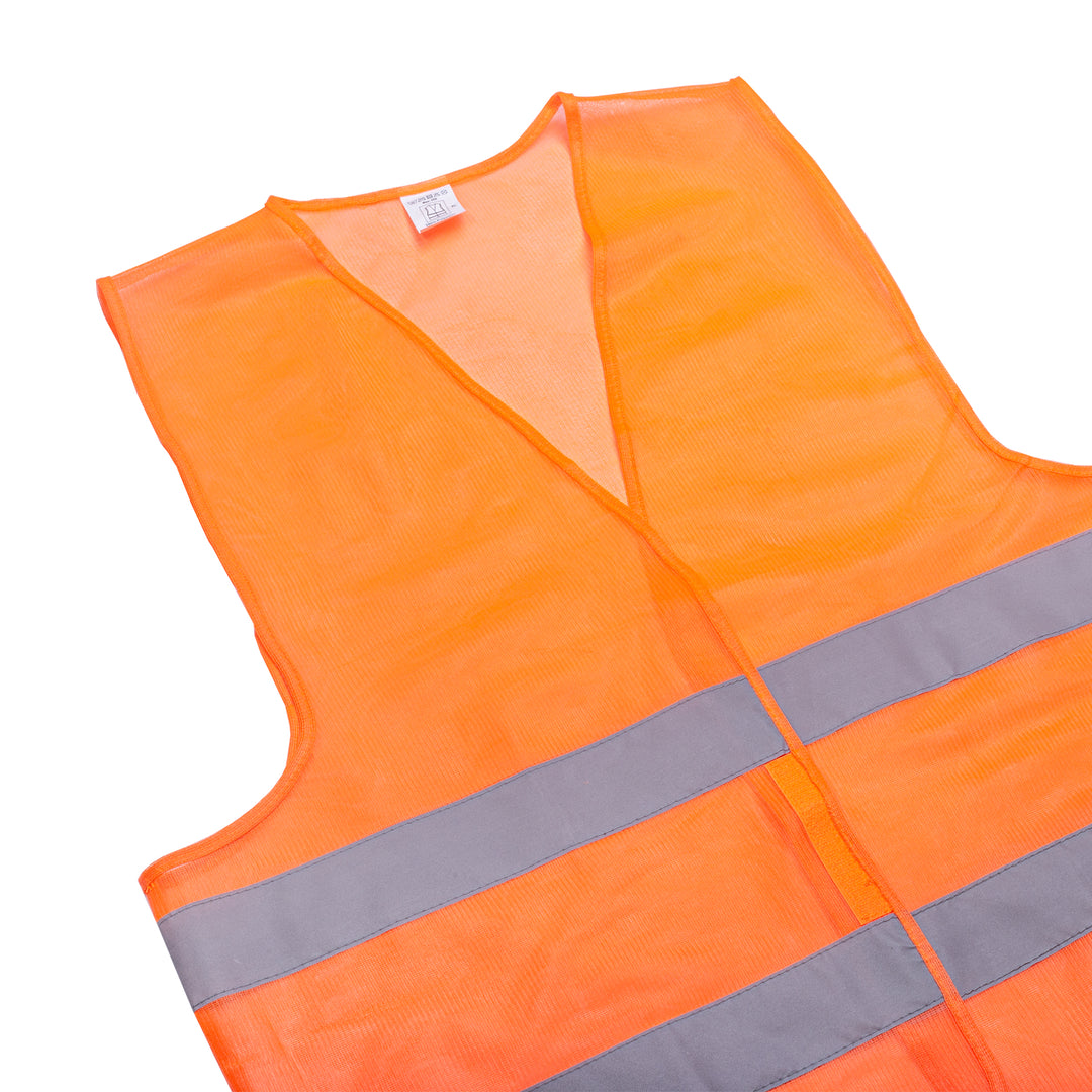 Shelter SH-V1011 High-Visibility Safety Vest 100% Polyester (60+5 GSM) with 5cm Reflective Tape & Velcro Closure