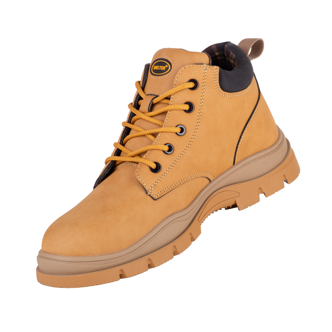 SHELTER SH-690 Industrial Safety Shoes with Flyknit Upper, Rubber Sole, Composite Toe Cap, Durable Mesh Lining