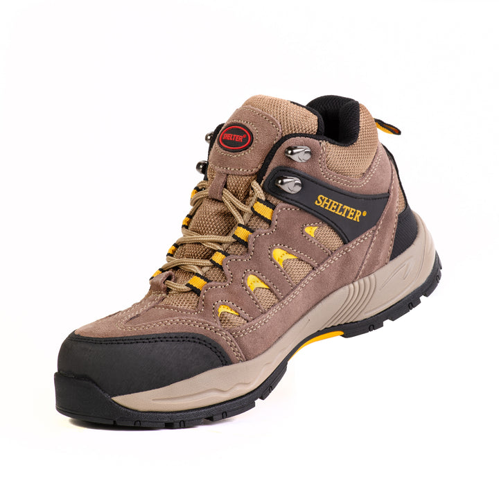 Shelter SH307 Industrial Safety Shoes with Steel Toe and Cow Split Leather
