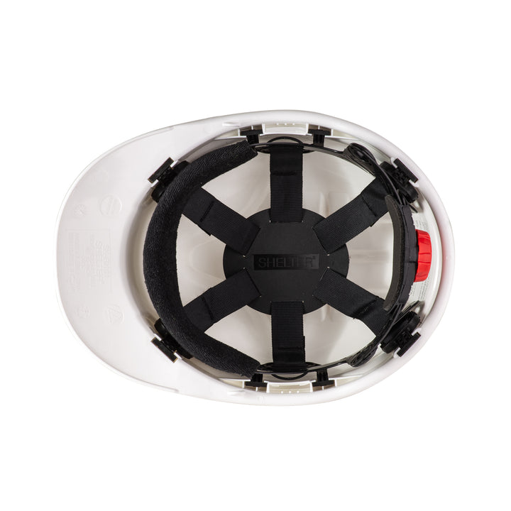 Shelter SH-F0101 Industrial Safety Helmet with Adjustable Size, Hard Hat for Construction & Worksite Protection - Vented