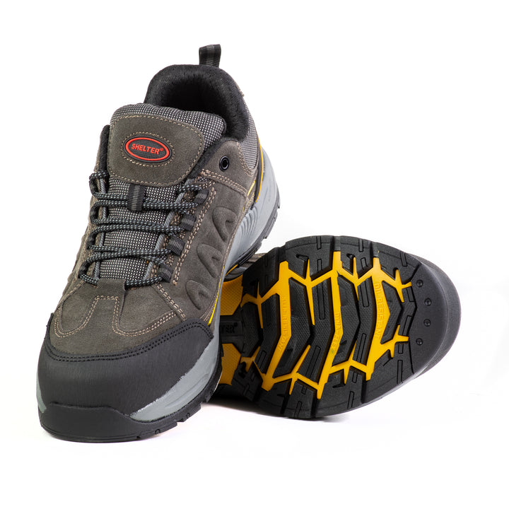 Shelter SH305 Safety Shoes Durable Cow Split Leather Upper with Steel Toe Cap for Maximum Protection