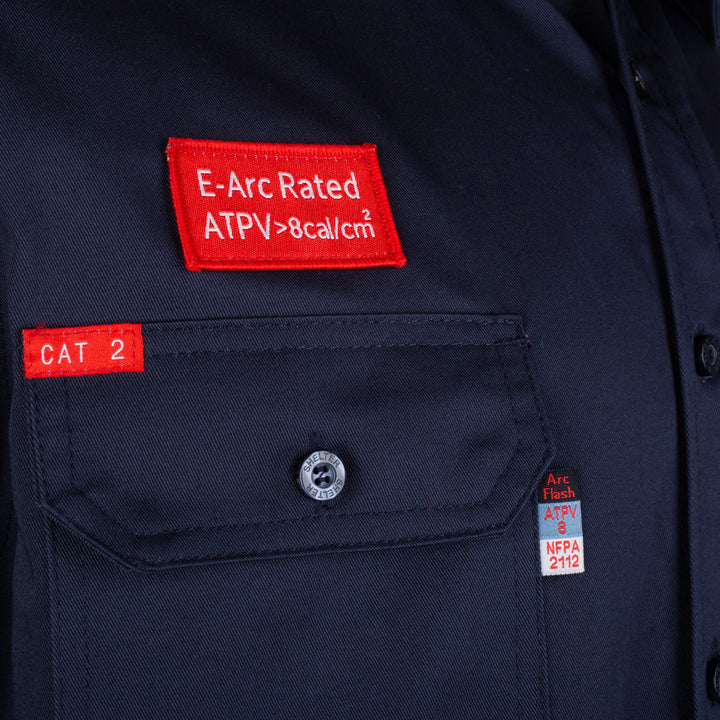Shelter Leopard 600 8 CAL ATPV FR Shirt with 100% Cotton and CAT 2, NFPA 70E & ASTM Certified Workwear
