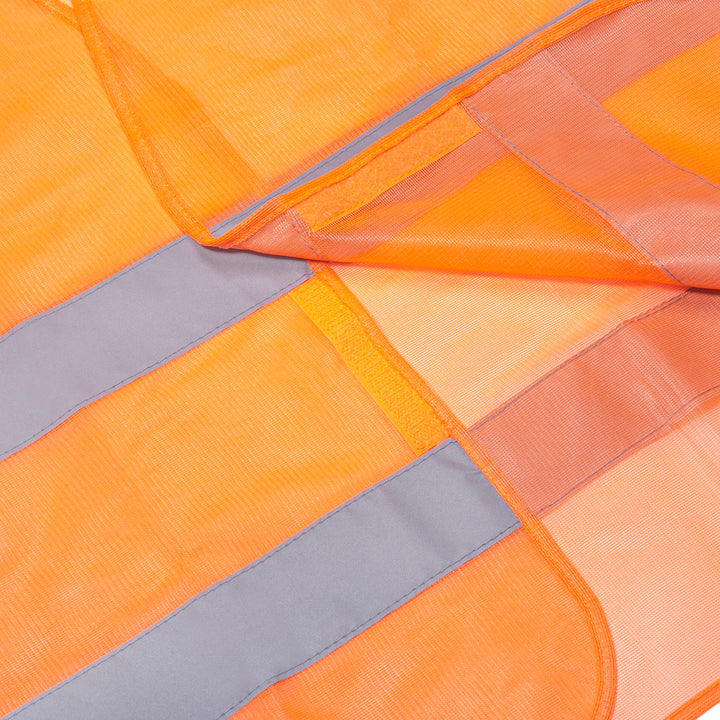 Shelter SH-V1011 High-Visibility Safety Vest 100% Polyester (60+5 GSM) with 5cm Reflective Tape & Velcro Closure