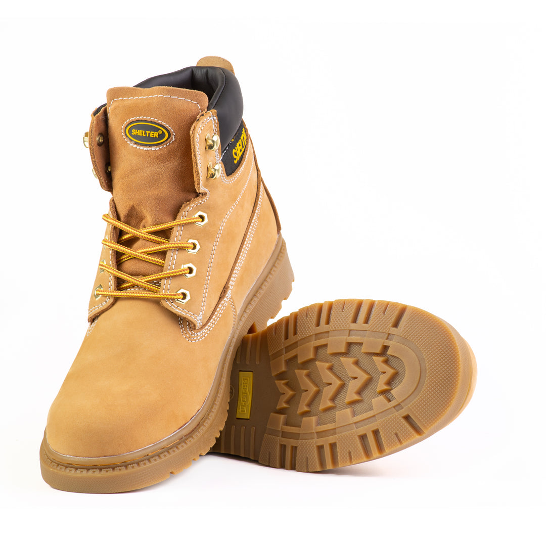Shelter SH590 Industrial Safety Shoes for Men Lightweight Steel Toe Safety Shoes Comfortable and Anti Puncture