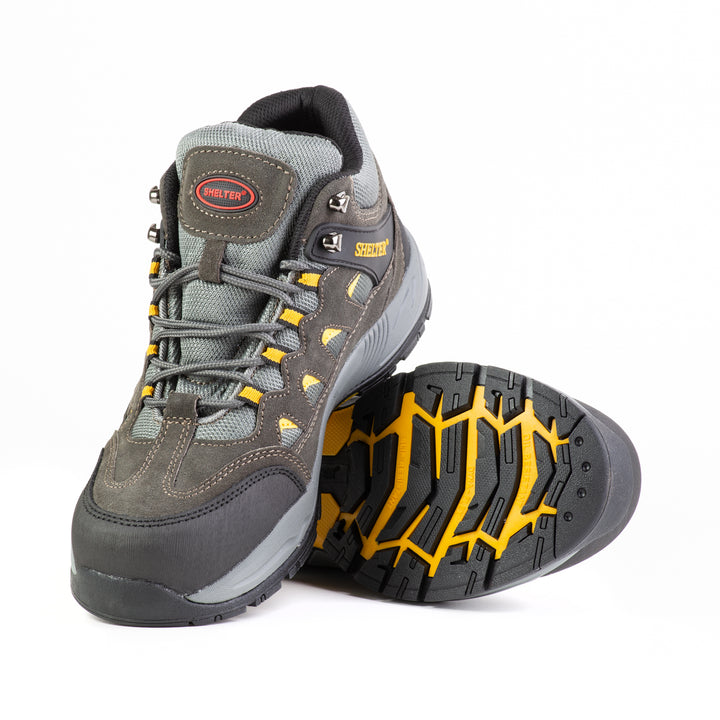 Shelter SH307 Industrial Safety Shoes with Steel Toe and Cow Split Leather