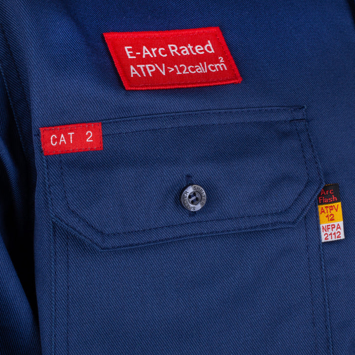 Shelter Jaguar 12 CAL FR Shirt with CAT 2, 88/12 Cotton-Nylon, NFPA 70E and NFPA 2112 Certified