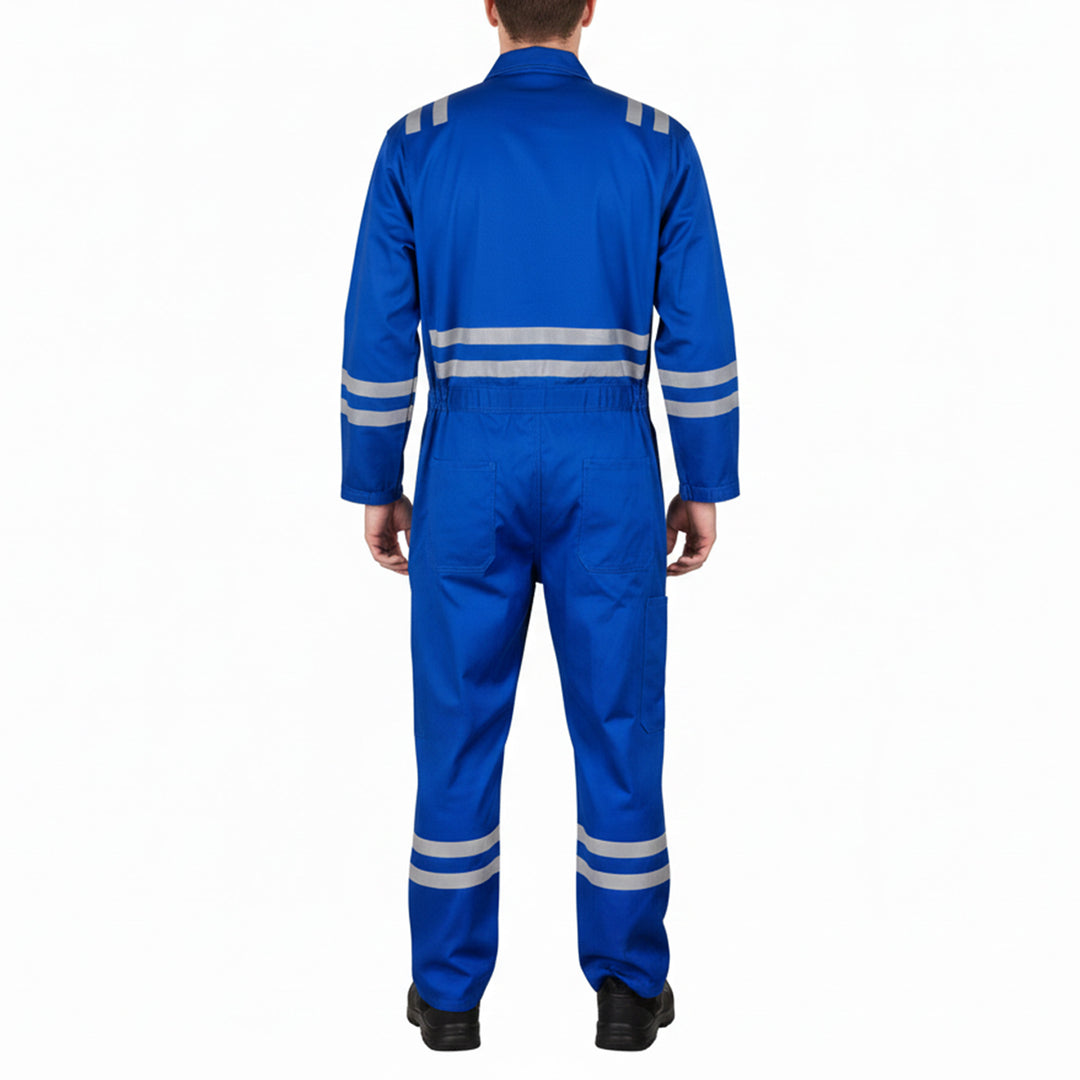 Shelter Leopard 600 FR 8 CAL ATPV Coverall with CAT 2, 100% Cotton, 1” Reflective Tape, NFPA & ASTM Certified