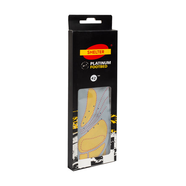 Shelter Platinum Footbed Jell Insole for Superior Comfort and Support