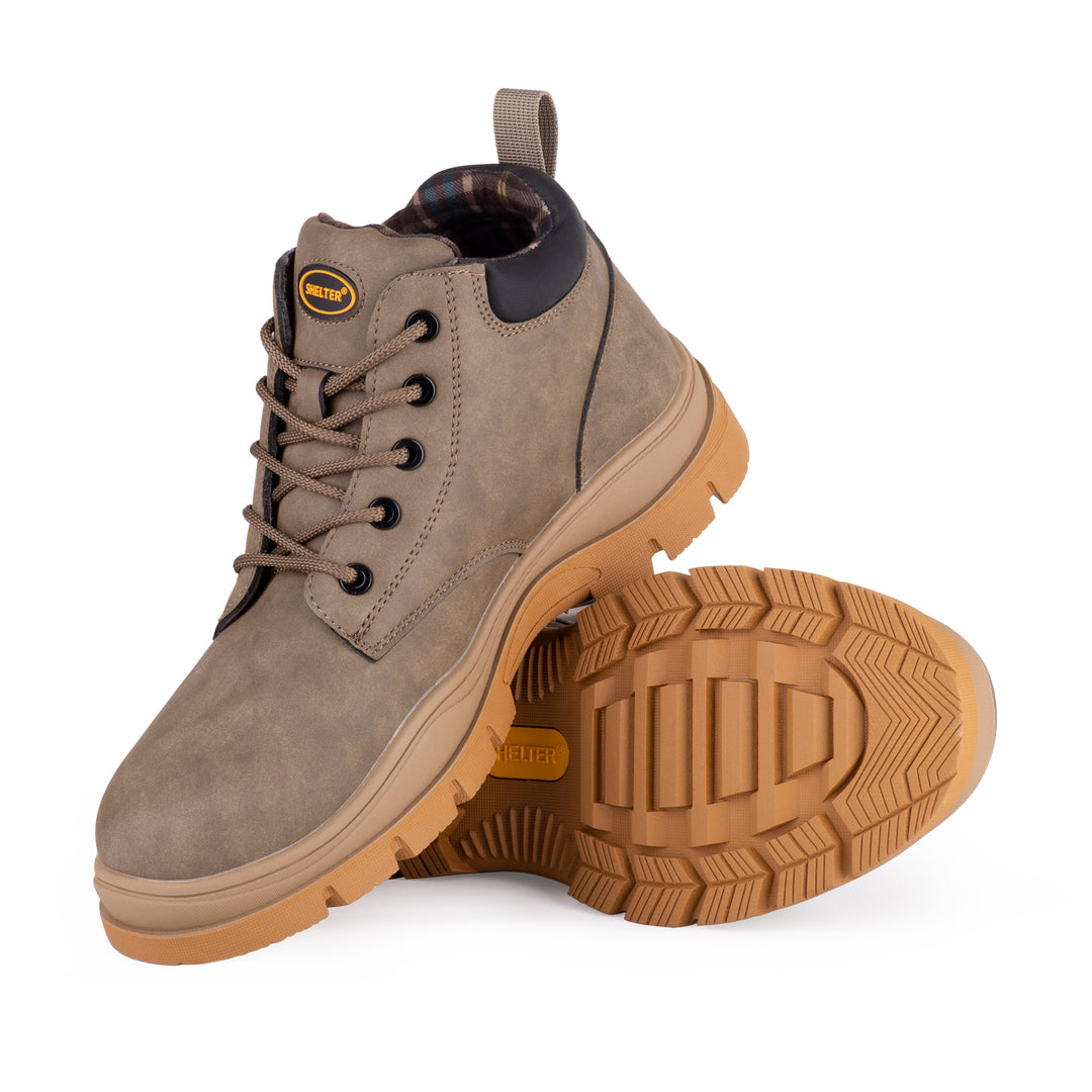 SHELTER SH-690 Industrial Safety Shoes with Flyknit Upper, Rubber Sole, Composite Toe Cap, Durable Mesh Lining