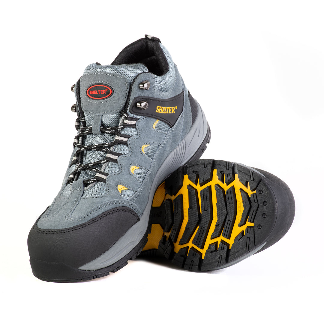 Shelter SH307 Industrial Safety Shoes with Steel Toe and Cow Split Leather